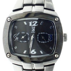 New Black Square Wrist Watch Day & Date 30M WR